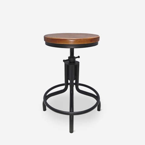 Tabouret de bar cuisine au style industriel réglable à vis Skape Promotion