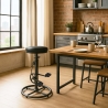 Tabouret de bar pub style industriel en similicuir repose-pieds Glint Vente