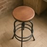 Tabouret de bar vintage industriel réglable avec repose-pieds Klom Remises