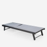 Lot de 4 bains de soleil de jardin en aluminium avec roues Rimini Dimensions