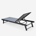 Lot de 4 bains de soleil de jardin en aluminium avec roues Rimini Achat