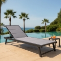 Lot de 4 bains de soleil de jardin en aluminium avec roues Rimini Offre