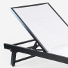 Lot de 20 chaises longues de jardin en aluminium avec roues Rimini 