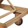 Chaise longue de jardin en teck avec roues et tablette amovible Carloforte Choix