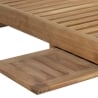 Chaise longue de jardin en teck avec roues et tablette amovible Carloforte Modèle