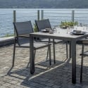 Ensemble de jardin avec table en verre et 4 chaises Tarquinia Caractéristiques