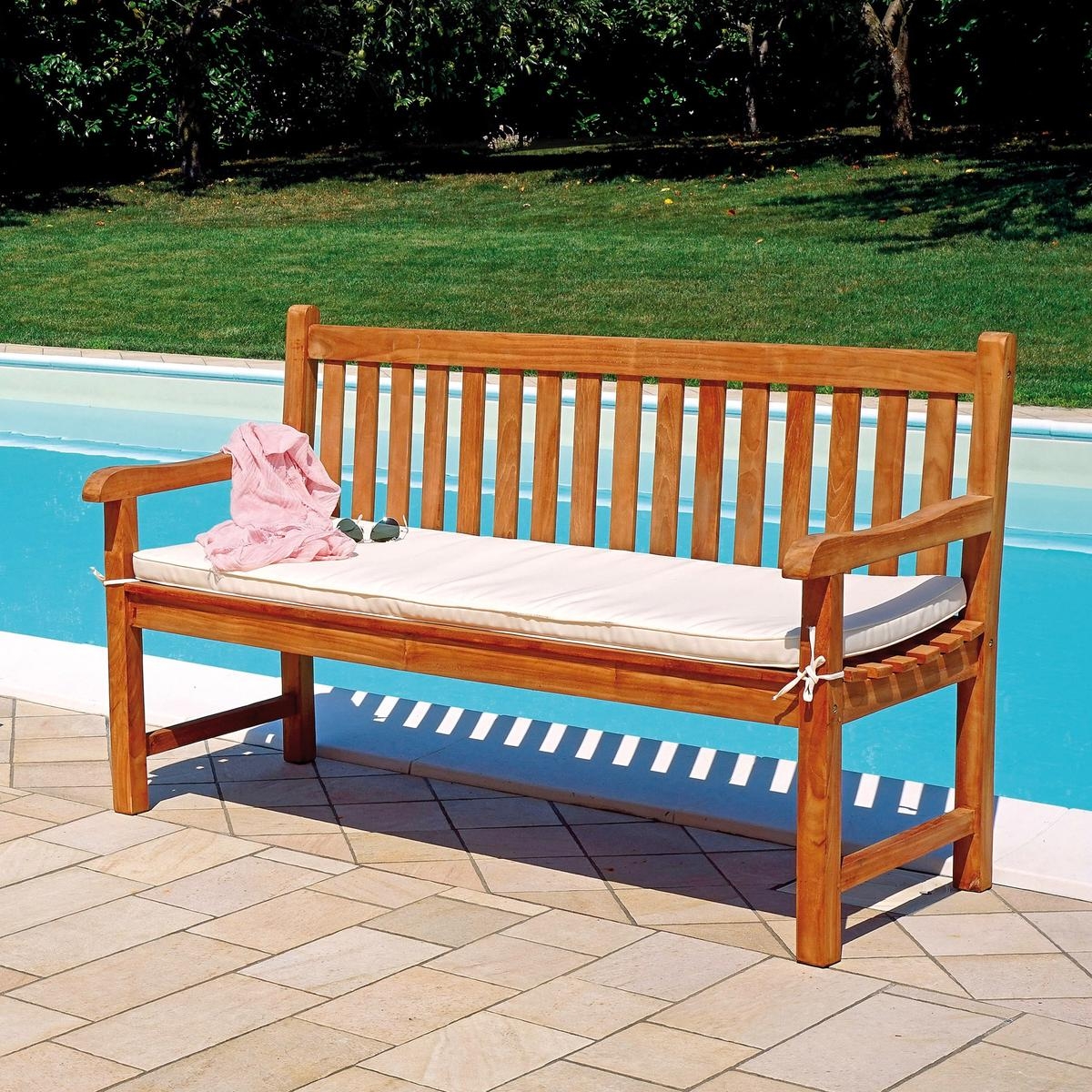 Coussin pour banc 3 places Lampedusa en tissu déhoussable