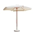 Parasol de jardin 285 cm à mât central en bois Gharab Promotion