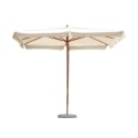 Parasol de jardin rectangulaire 3x4 avec mât central en bois Seyram Promotion