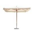Parasol de jardin rectangulaire 3x4 avec mât central en bois Seyram Promotion
