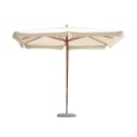 Parasol de jardin rectangulaire 3x2 en bois avec mât central Solava Promotion