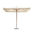 Parasol de jardin rectangulaire 3x2 en bois avec mât central Solava Promotion