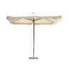 Parasol de jardin rectangulaire 3x2 en bois avec mât central Solava Promotion