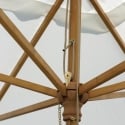 Parasol de jardin 3x3m avec mât central en bambou résistant au vent Khumat Offre