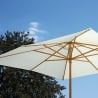Parasol de jardin 3x3m avec mât central en bambou résistant au vent Khumat Remises