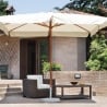Parasol de jardin à mât central en bois 3x2m Tanami Vente
