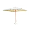 Parasol rectangulaire en bois 3x4 m écru résistant au vent Olushe Promotion