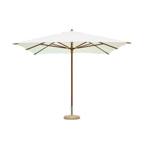 Parasol de jardin à mât central en bois 3x3 Zamoti Promotion
