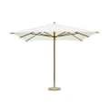 Parasol de jardin à mât central en bois 3x3 Zamoti Promotion