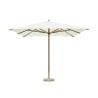 Parasol de jardin à mât central en bois 3x3 Zamoti Promotion
