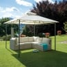 Tonnelle de jardin en fer 3x3 écru anthracite Illinois Vente