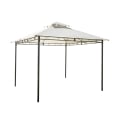 Tonnelle de jardin en fer 3x3 écru anthracite Illinois Promotion