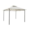 Tonnelle de jardin en fer 3x3 écru anthracite Illinois Promotion