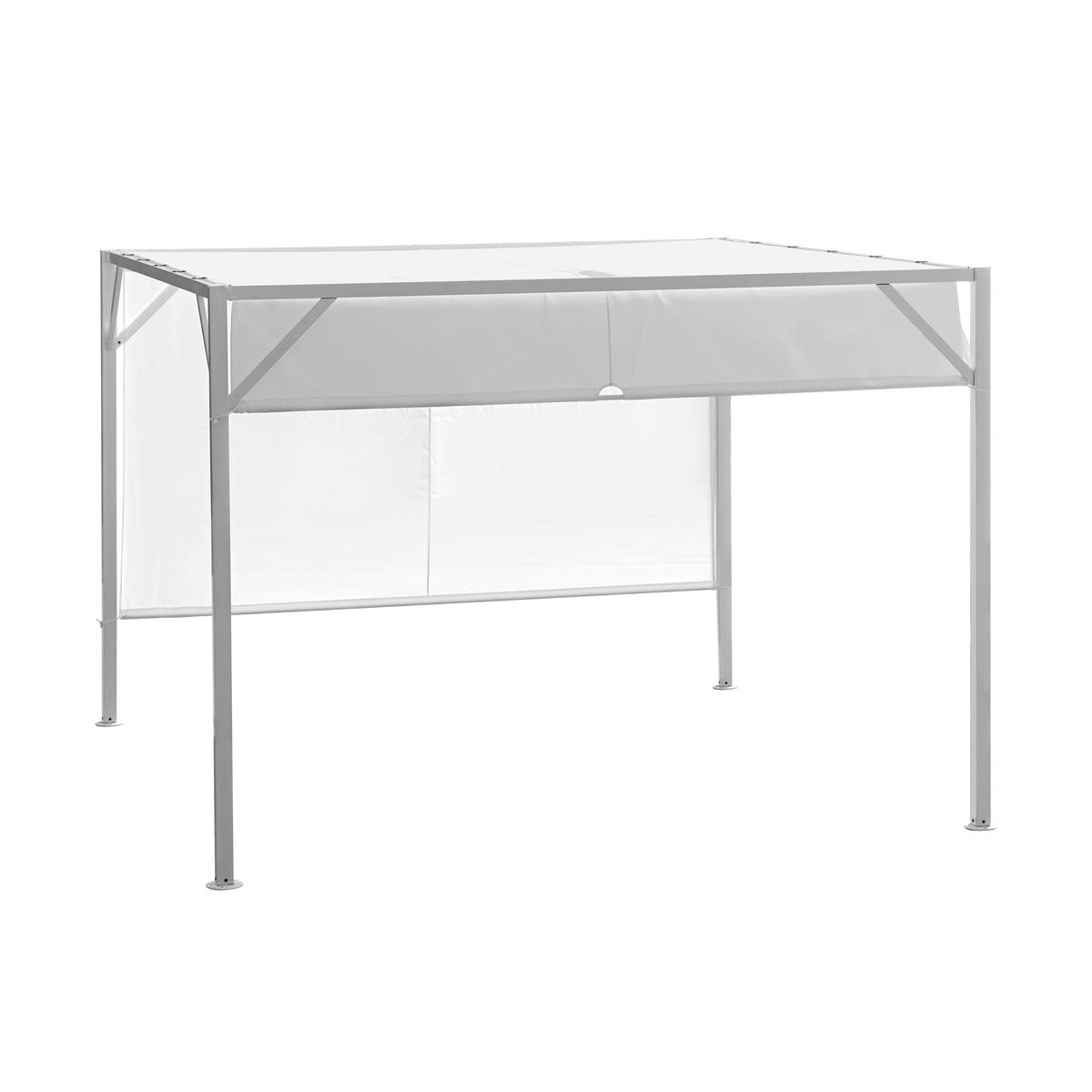 Pergola de jardin 3x3 avec toit coulissant Skroda
