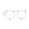 Pergola de jardin 3x3 avec toit coulissant Skroda Réductions