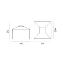 Tonnelle de jardin en fer 3x3 écru anthracite Illinois Réductions