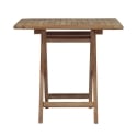 Table pliant d'extérieur en bois de teck 80x80 cm Vulcano Remises