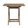 Table pliant d'extérieur en bois de teck 80x80 cm Vulcano Remises