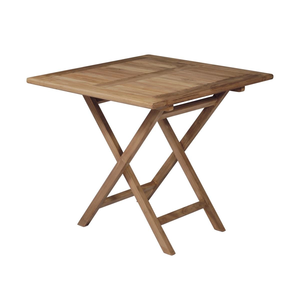 Table pliant d'extérieur en bois de teck 80x80 cm Vulcano Promotion Table pliant d'extérieur en bois de teck 80x80 cm Vulcano Promotion