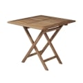 Table pliant d'extérieur en bois de teck 80x80 cm Vulcano Promotion