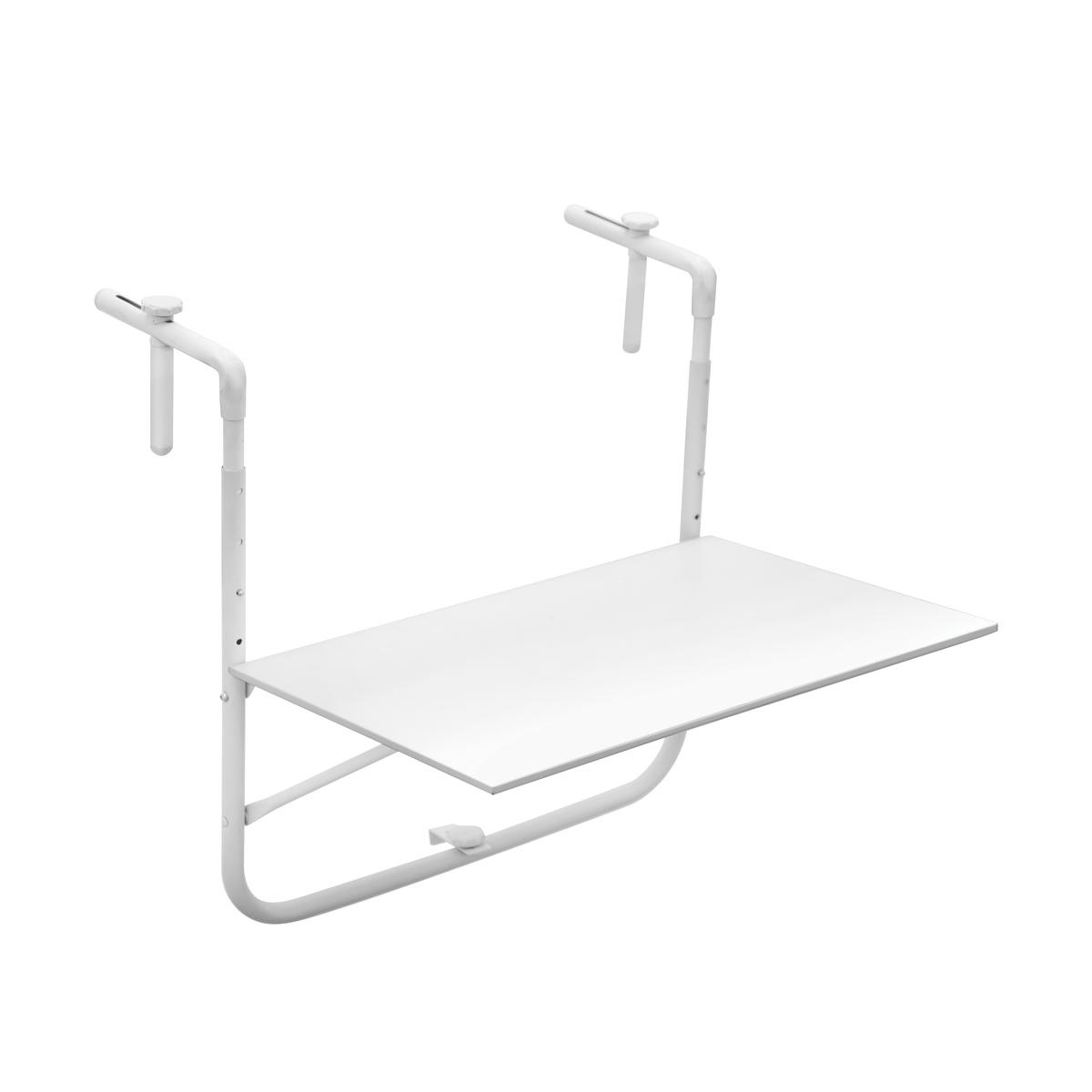 Table de balcon blanc pliable pour extérieur 60x52 cm Ringhiera