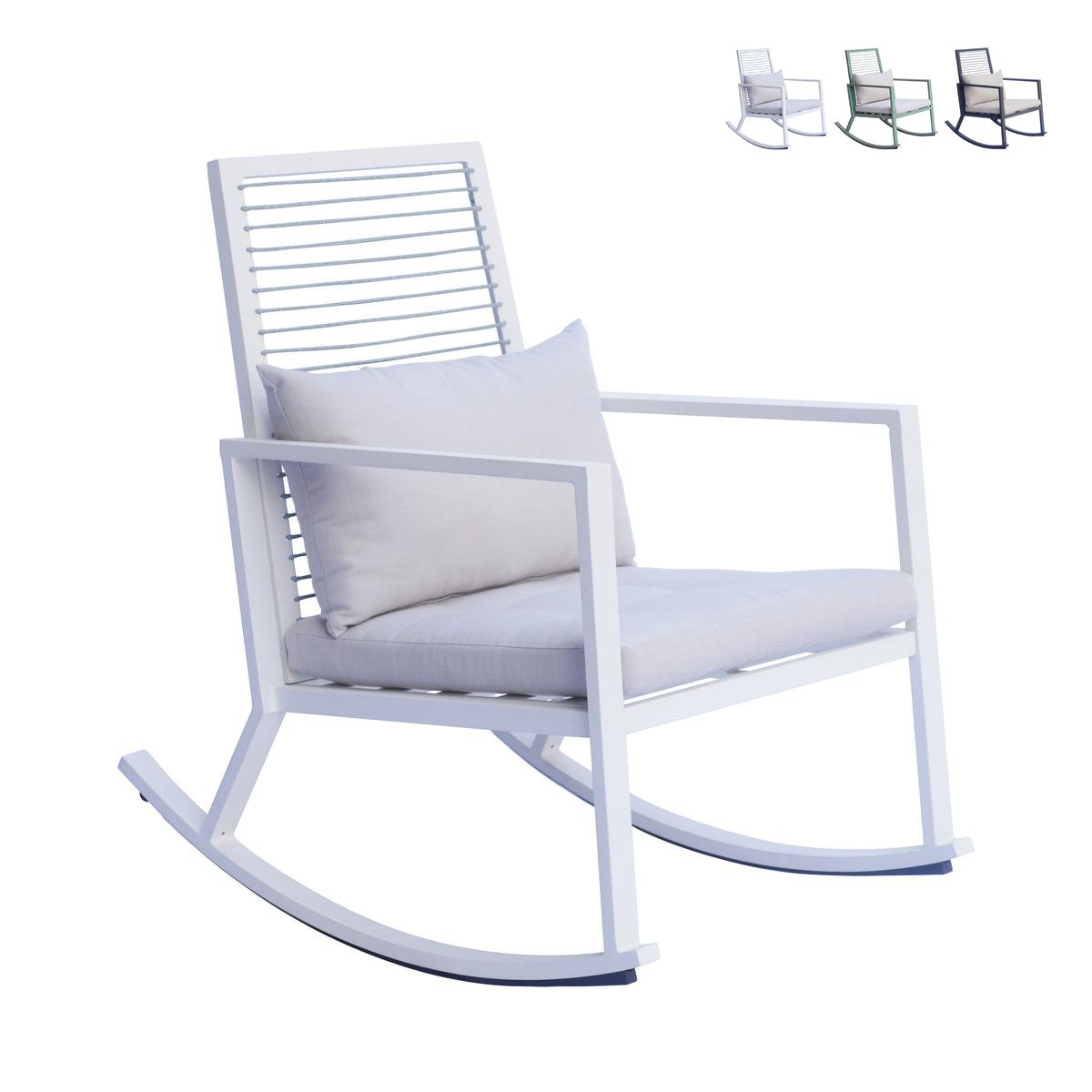 Rocking chair moderne en aluminium avec coussin Tayuva Promotion Rocking chair moderne en aluminium avec coussin Tayuva Promotion
