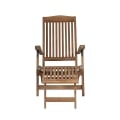 Chaise longue inclinable en bois de teck pour jardin Streamer Promotion