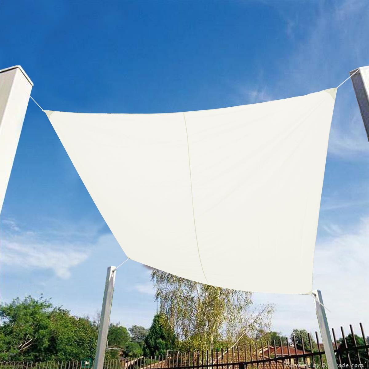 Voile d'ombrage carrée pour jardin extérieur 3x3m Solar