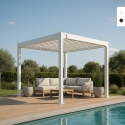 Pergola bioclimatique manuelle  de jardin 3x3m en aluminium Guadalupe Promotion
