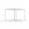 Pergola bioclimatique manuelle  de jardin 3x3m en aluminium Guadalupe 