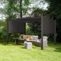 Tonnelle de jardin en aluminium rectangulaire 3x4m Barbados 