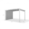 Tonnelle de jardin en aluminium rectangulaire 3x4m Barbados 