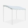 Tonnelle adossée 3x2 pour jardin en acier entrée bar et hôtel Pergola Remises