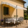 Tonnelle adossée 3x2 pour jardin en acier entrée bar et hôtel Pergola 