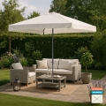 Parasol de jardin droit rectangulaire 3x2 en aluminium bar hôtel Eden Promotion