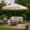 Parasol de jardin droit rectangulaire 3x2 en aluminium bar hôtel Eden Catalogue