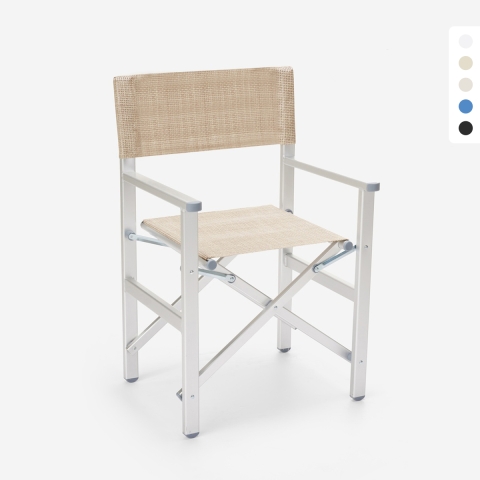 Chaise de plage pliante portable en aluminium textilène Regista Gold Promotion