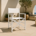 Chaise de plage pliante en aluminium textilène blanc Regista Gold White Remises