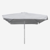 Parasol de jardin droit 3x3 aluminium carré bar hôtel Marte