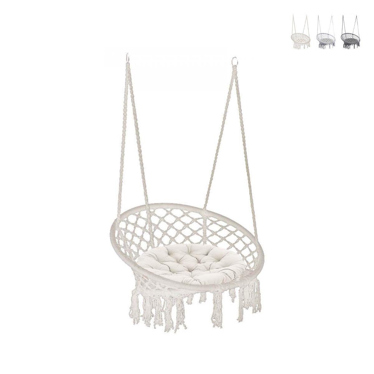 Hamac suspendu avec coussin en coton Luxory Round